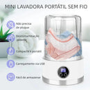 Mini Máquina de Lavar Portátil 1000ml – Lavadora Compacta USB para Roupas Íntimas, Meias e calcinha