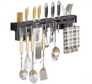 Kitchen Organizer Holder Hanging Utensils Pan Cup Stainless Steel Shelf Cabinet Wall Bar Multipurpose Hook