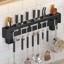 Kitchen Organizer Holder Hanging Utensils Pan Cup Stainless Steel Shelf Cabinet Wall Bar Multipurpose Hook