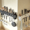 Kitchen Organizer Holder Hanging Utensils Pan Cup Stainless Steel Shelf Cabinet Wall Bar Multipurpose Hook