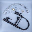 DQOK Black Brushed Spring Pull Down Kitchen Sink Faucet Hot & Cold Water Mixer Crane Tap with Dual Spout Deck Mounted