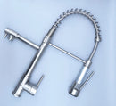 DQOK Black Brushed Spring Pull Down Kitchen Sink Faucet Hot & Cold Water Mixer Crane Tap with Dual Spout Deck Mounted