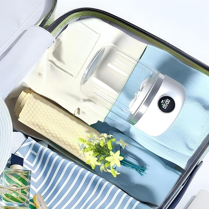 Mini Máquina de Lavar Portátil 1000ml – Lavadora Compacta USB para Roupas Íntimas, Meias e calcinha