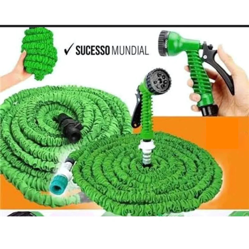 Mangueira de Jardim 2,5-7,5M – Mangueira de Água Expansível para Jardim, Irrigação e Lavagem de Carros com Funções de Pulverização de Alta Pressão e Pistola de Água.