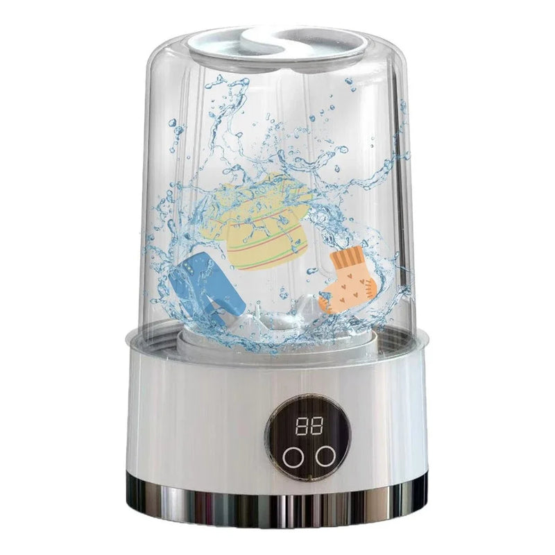 Mini Máquina de Lavar Portátil 1000ml – Lavadora Compacta USB para Roupas Íntimas, Meias e calcinha