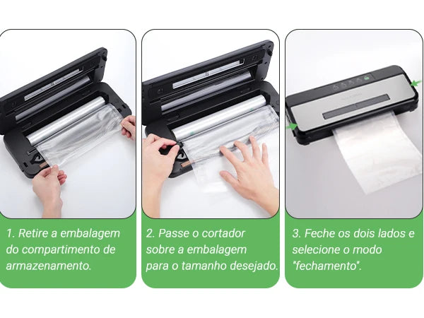 INKBIRD Food Vacuum Sealer Machine INK-VS03 80KPA Strong Suction Automatic Vacuum Sealer with Starter Kit for Food Storage