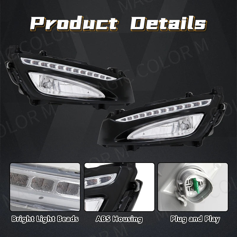Alfândega Despachada Para KIA K5 Optima 2010 2011 2012 2013 Fog Lamps DRL Daytime Running Lights no Brasil Stock 2-3 Dias
