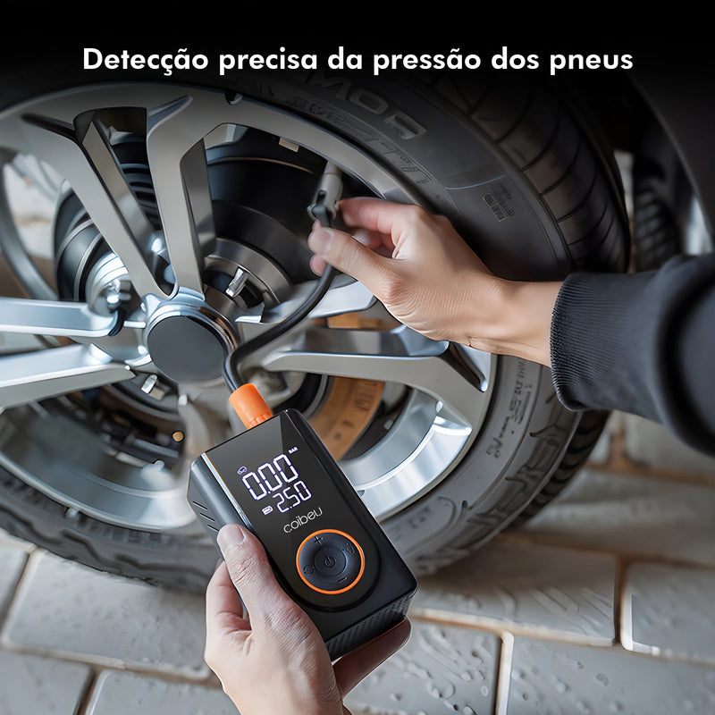 60W Wireless Portable Inflation Pump Battery 1800mAh * 2.5 Modes (Car/Bicycle/Motorcycle), LED Auto Shutdown, Type-C