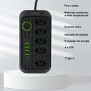 Extension, electrical extension, USB socket, power outlet line filter, 5 meters extension, electric extension, 110-220V,10A