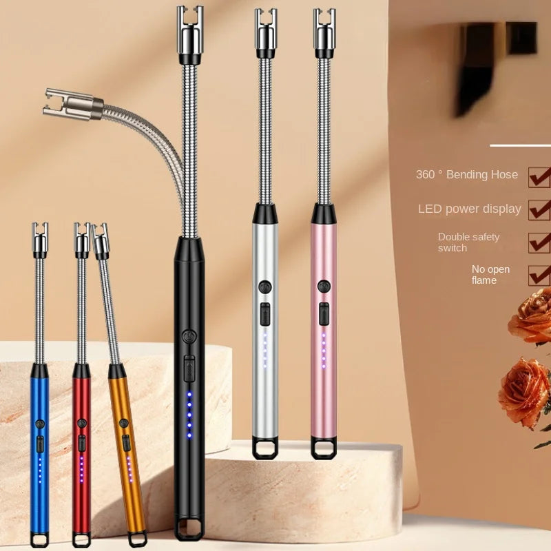 Aromatherapy arc pulse charging extended ignition gun kitchen lighter USB ignition rod source of goods